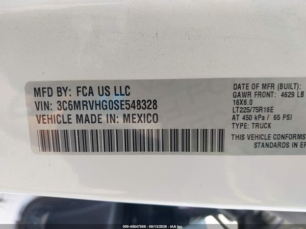 2025 RAM PROMASTER 3500