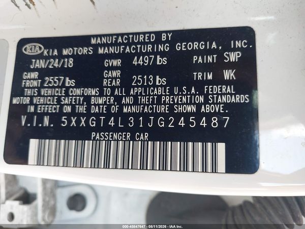 2018 KIA OPTIMA S