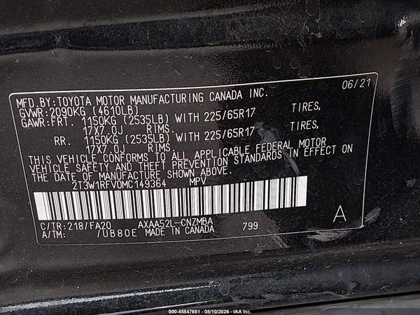 2021 TOYOTA RAV4 XLE
