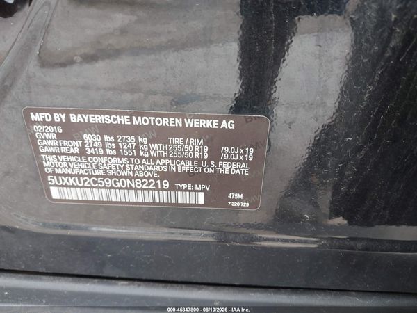 2016 BMW X6 XDRIVE35I