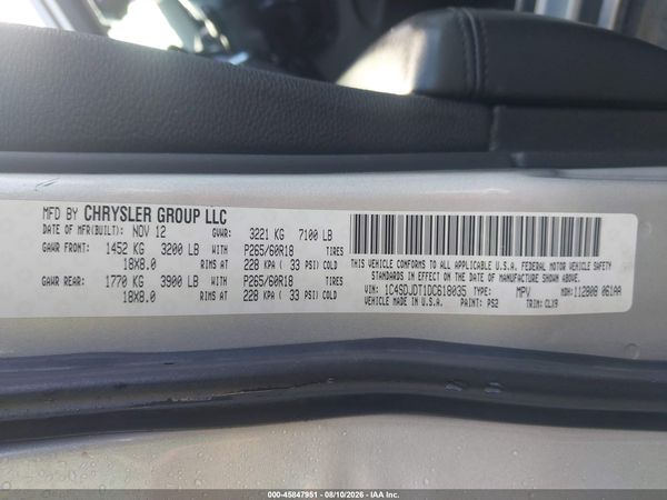 2013 DODGE DURANGO CREW