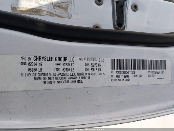 2012 DODGE CHARGER SE