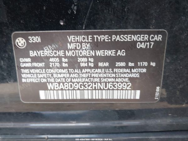 2017 BMW 330I XDRIVE
