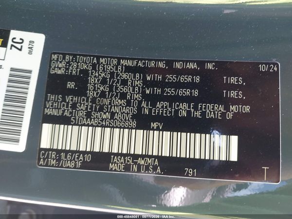 2024 TOYOTA GRAND HIGHLANDER XLE