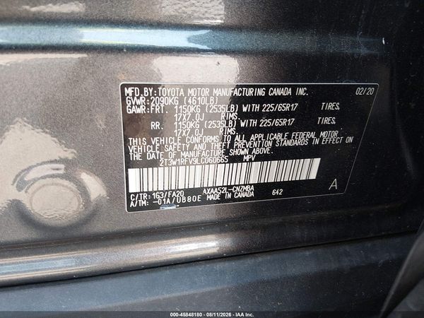 2020 TOYOTA RAV4 XLE