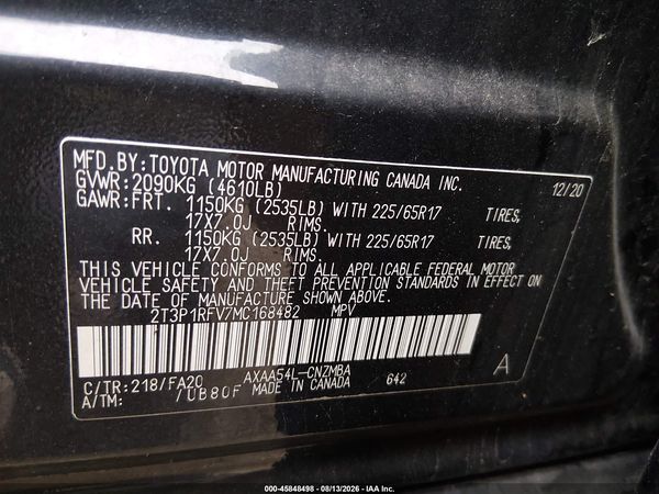 2021 TOYOTA RAV4 XLE