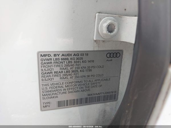 2018 AUDI Q7 3.0T PREMIUM