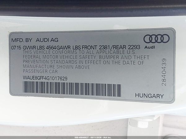 2016 AUDI A3 2.0T PREMIUM