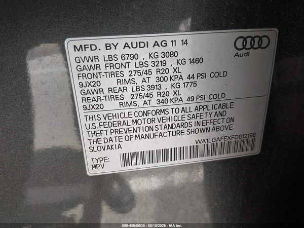 2015 AUDI Q7 3.0T PREMIUM
