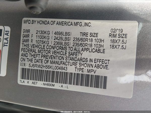 2019 HONDA CR-V EX