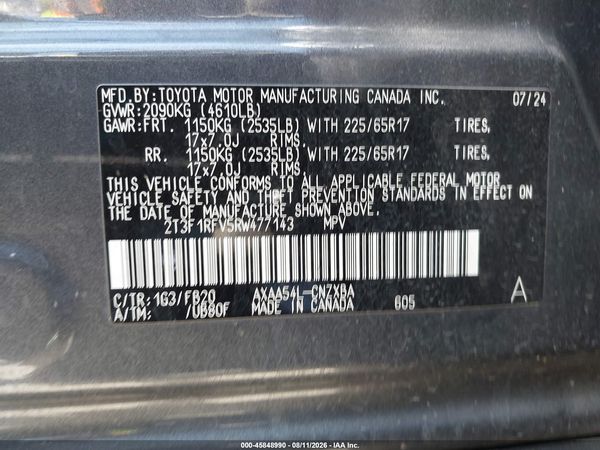 2024 TOYOTA RAV4 LE