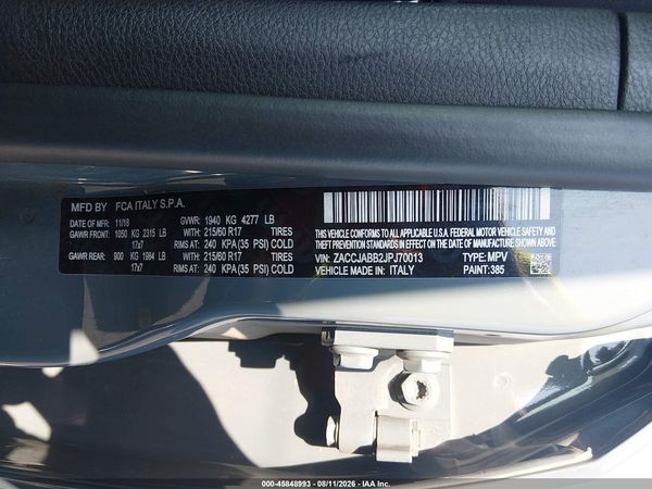 2018 JEEP RENEGADE LATITUDE FWD