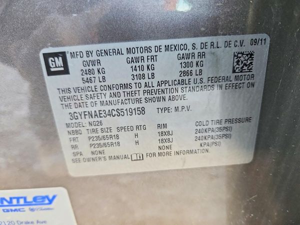2012 CADILLAC SRX Luxury