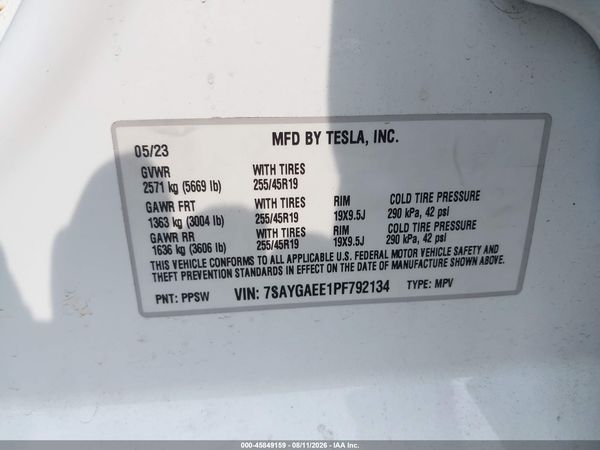 2023 TESLA MODEL Y