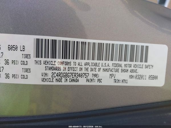 2014 DODGE GRAND CARAVAN SE