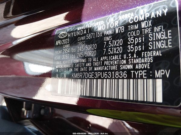2023 HYUNDAI PALISADE CALLIGRAPHY