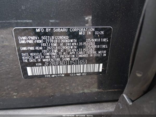2026 SUBARU OUTBACK PREMIUM