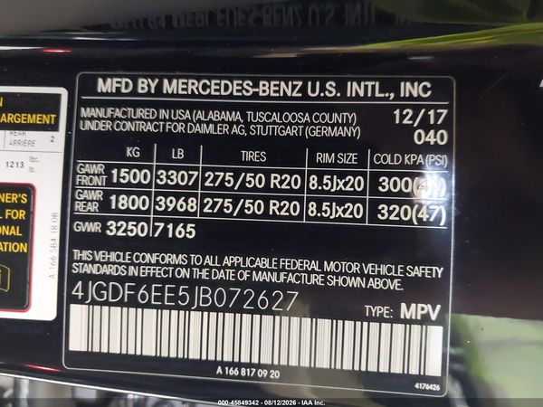 2018 MERCEDES-BENZ GLS 450 4MATIC