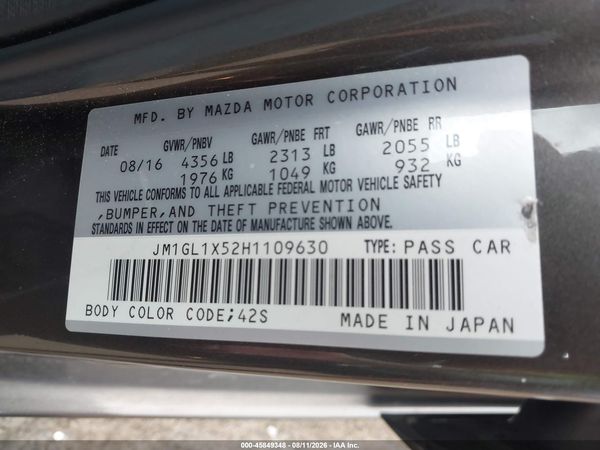 2017 MAZDA MAZDA6 GRAND TOURING