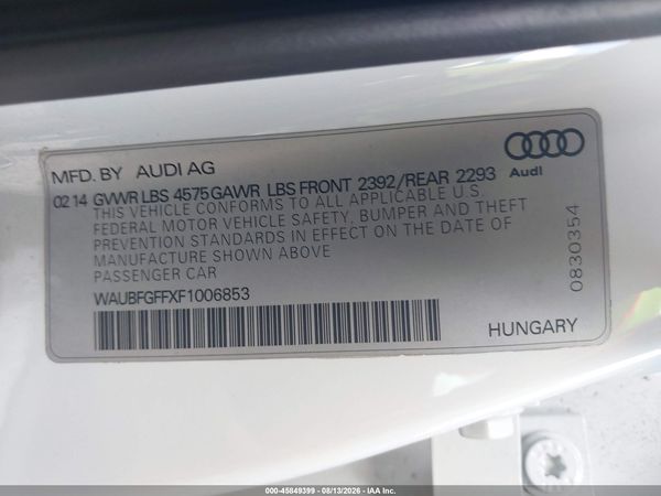 2015 AUDI A3 2.0T PREMIUM