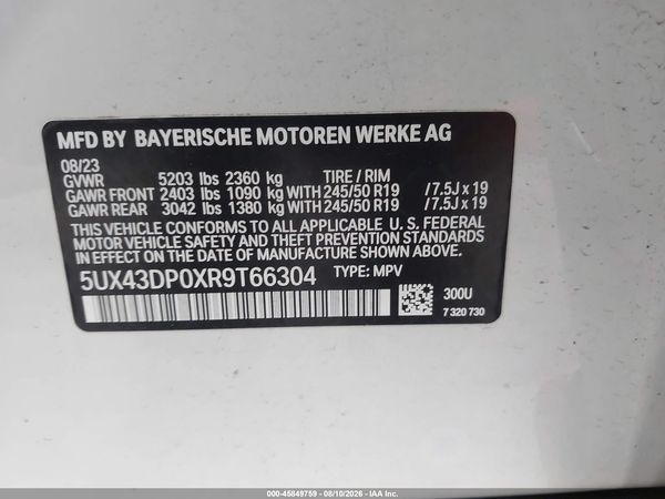 2024 BMW X3 SDRIVE30I