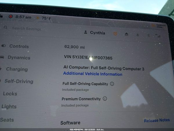 2018 TESLA MODEL 3 LONG RANGE/MID RANGE
