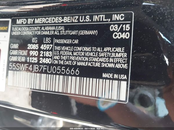 2015 MERCEDES-BENZ C 300 Base