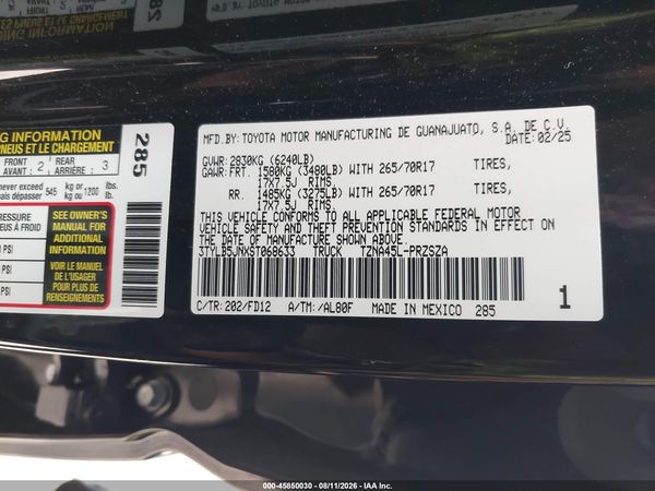 2025 TOYOTA TACOMA TRD OFF ROAD