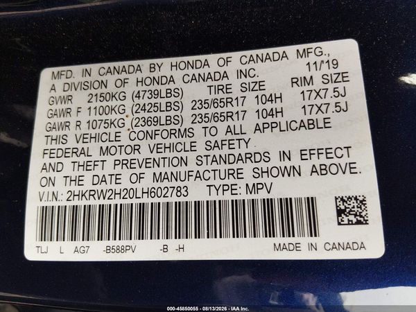 2020 HONDA CR-V AWD LX