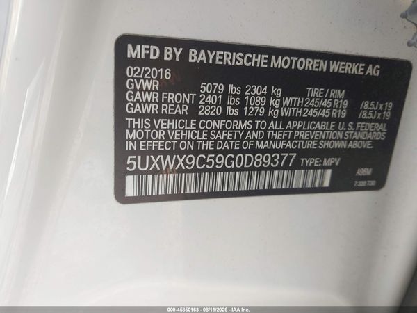 2016 BMW X3 XDRIVE28I