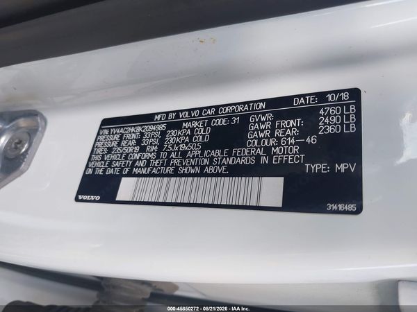 2019 VOLVO XC40 T4 MOMENTUM