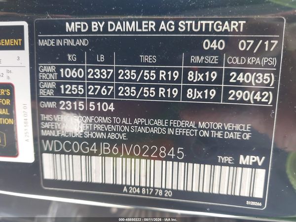 2018 MERCEDES-BENZ GLC 300 GLC300