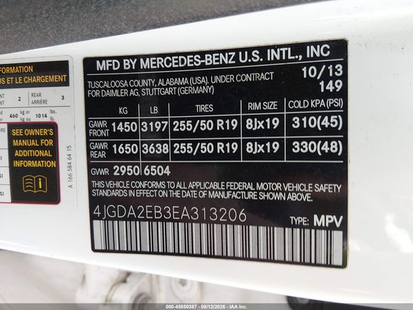 2014 MERCEDES-BENZ ML 350 BLUETEC 4MATIC