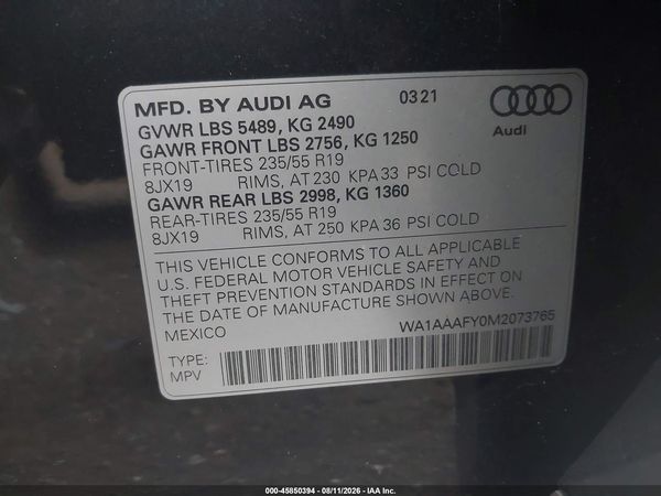 2021 AUDI Q5