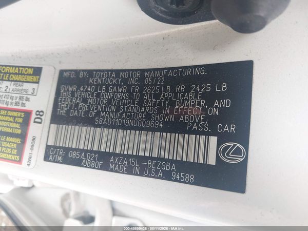 2022 LEXUS ES 250 250 Premium
