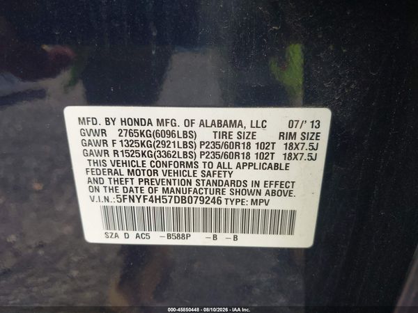 2013 HONDA PILOT EX-L