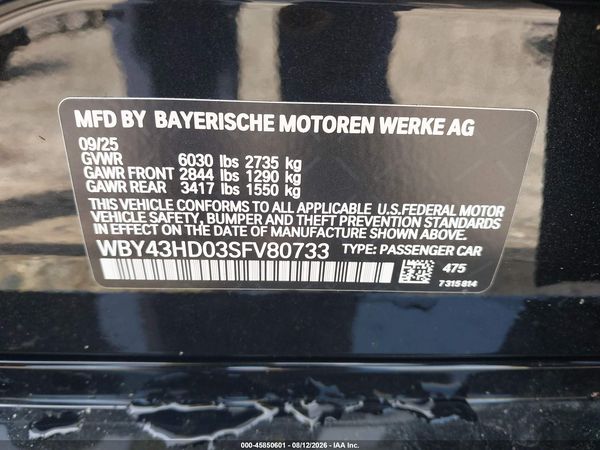 2025 BMW I4 GRAN COUPE XDRIVE40