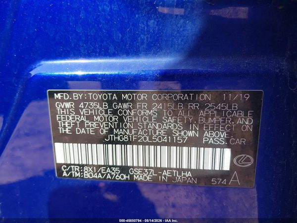2020 LEXUS IS 300 300 F Sport