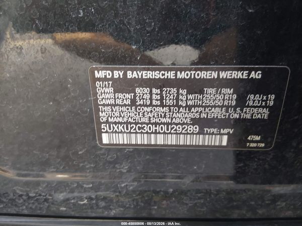 2017 BMW X6 XDRIVE35I