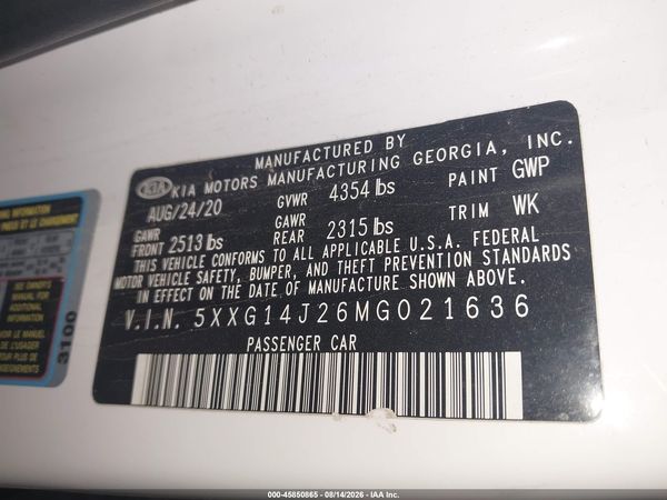 2021 KIA K5 LXS