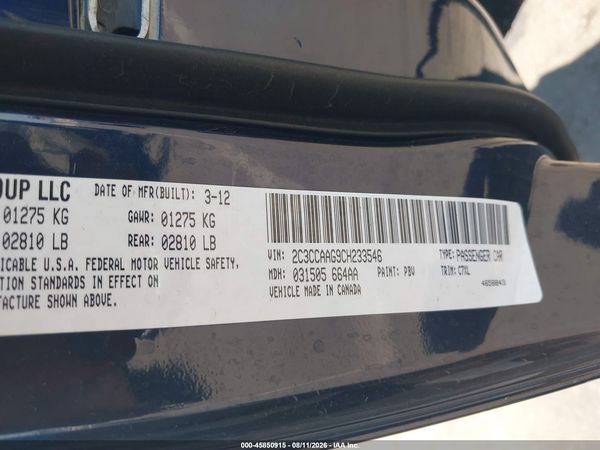 2012 CHRYSLER 300 Base/Limited — I9
