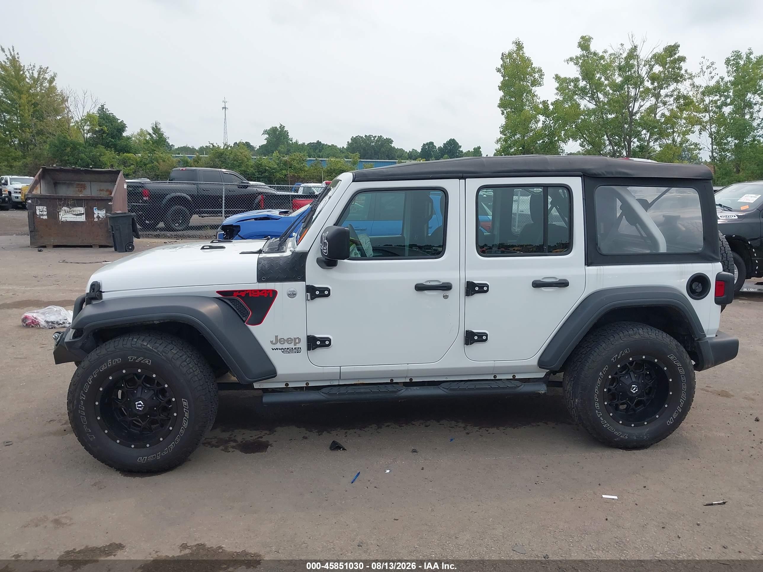 2018 JEEP WRANGLER UNLIMITED SPORT 4X4