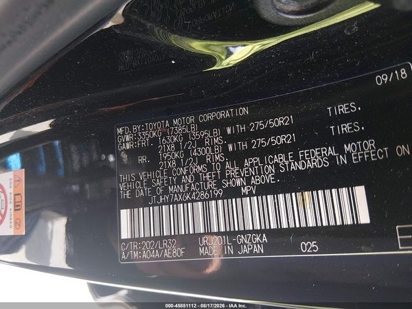 2019 LEXUS LX 570 THREE-ROW