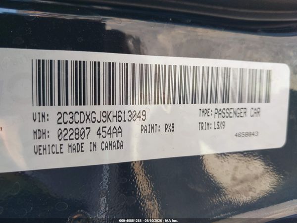 2019 DODGE CHARGER SCAT PACK RWD