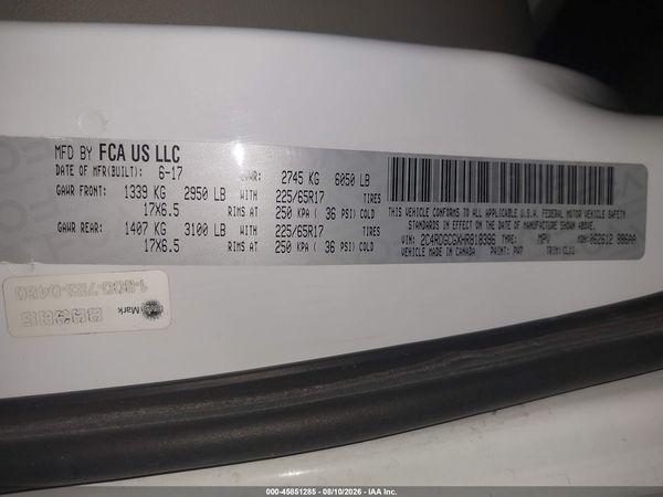 2017 DODGE GRAND CARAVAN SXT