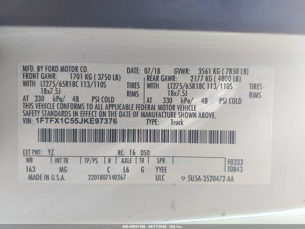 2018 FORD F-150 XLT