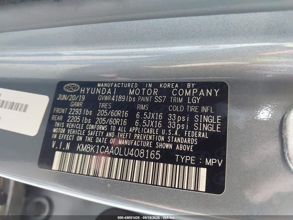 2020 HYUNDAI KONA SE