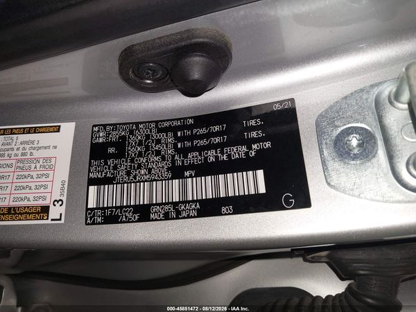 2021 TOYOTA 4RUNNER TRD OFF ROAD PREMIUM