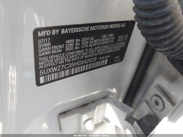 2017 BMW X3 SDRIVE28I