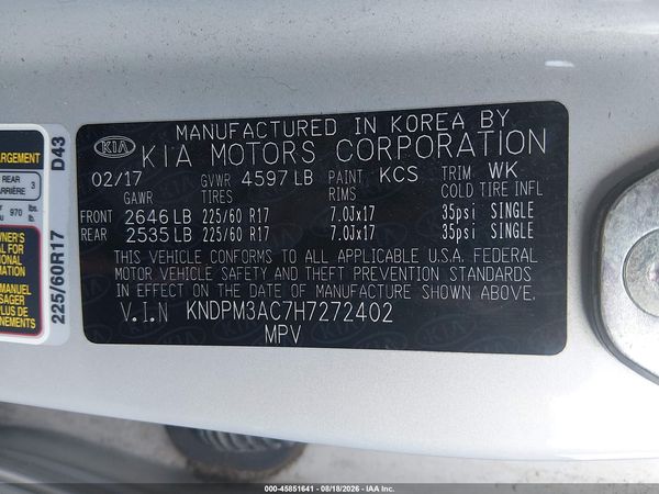 2017 KIA SPORTAGE LX